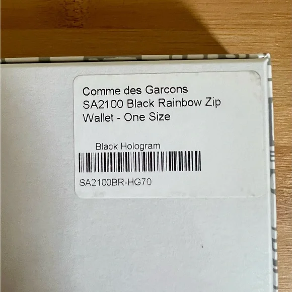 Comme des Garcons Square Bifold Full Zip Around Wallet in Black Hologram - Rare - Picture 10 of 15